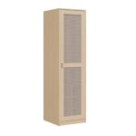 Liegepolsterschrank zweitürig mit Lochblechtüren, 227 cm hoch, oben Polster, unten Bettzeugfächer - klpl6hr