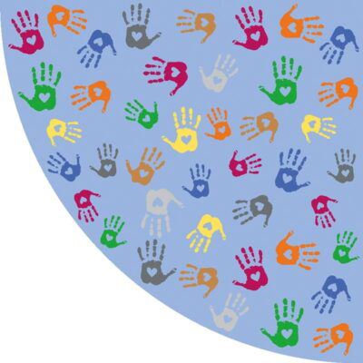 Teppich Hände Ecke 150 cm