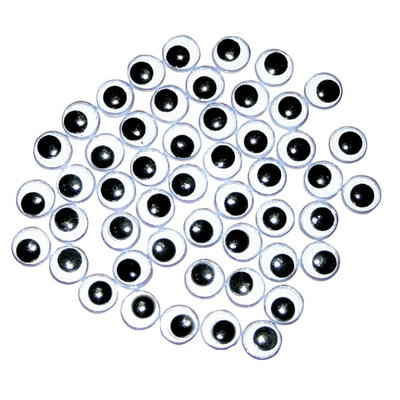 Wackelaugen 8 mm – Schwarz/Weiß