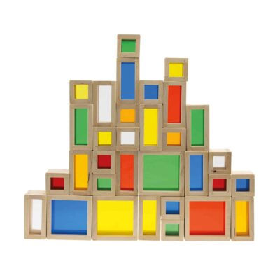 Fensterbausteine - Set 32 Stück in Holzbox