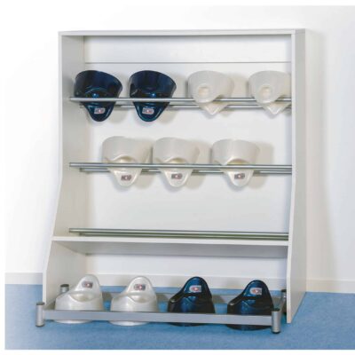 Lagerregal für bis zu 12 Töpfchen mit Schrägboden