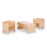 Stapel-Wendestuhl aus Holz - 180201 + 180202 Stapelstuhl + Stapelbank