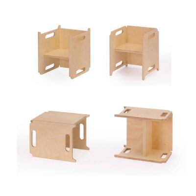 Stapel-Wendestuhl aus Holz