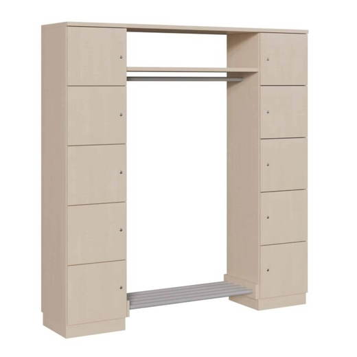 B1804210SK Schließfacheinheit mit Garderobe - B1804210SK