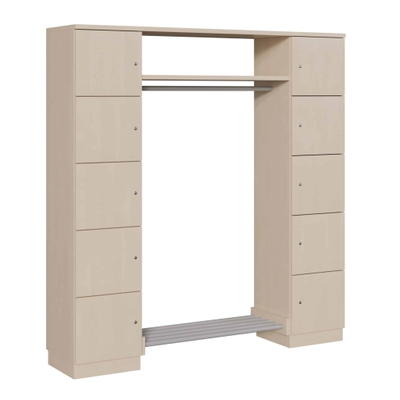 Schließfacheinheit mit Garderobe