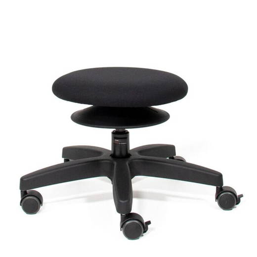 Chairgo smoover XK Polyester schwarz Erzieherhocker Chairgo Smoover Free – Rollhocker - Chairgo smoover XK Polyester schwarz