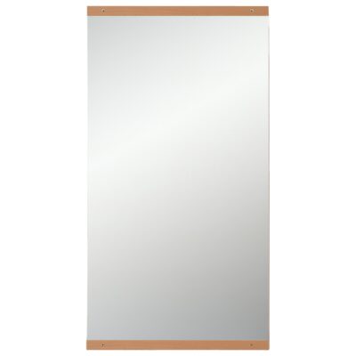 Spiegelwand mit Abschlussleisten in Buche