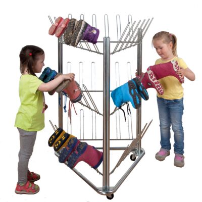 Stiefeltrockenwagen für 27 Paar Stiefel, fahrbar