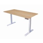 Schreibtisch höhenverstellbar – 160×80 cm - schreibtisch höhenverstellbar eichehell