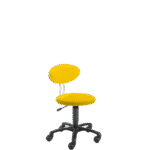 Erzieherdrehstuhl LeitnerTwist mit Rundsitz - twkf8k1r na41giallo 1 2