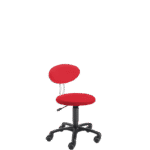 Erzieherdrehstuhl LeitnerTwist mit Rundsitz - twkf8k1r na43rosso 1 2