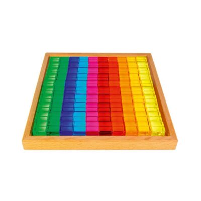 Acryl-Bauwürfel im Holzrahmen - Bauspiel