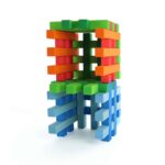 Gitterklötze Bunt im Holzkasten - 0162 | GITTERKLÖTZE bunt (12 Teile) 1