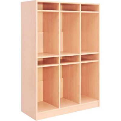 Schultaschenregal 6 Fächer – Birke