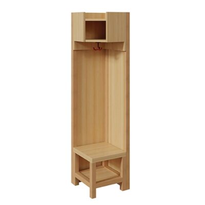 Innenecke-Garderobe komplett - Stütze mit Paneelrückwand