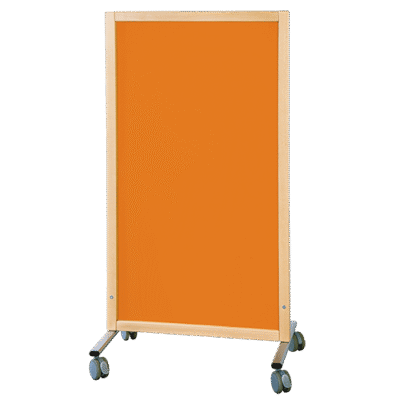 Trennwand fahrbar, als Stoffpinnwand