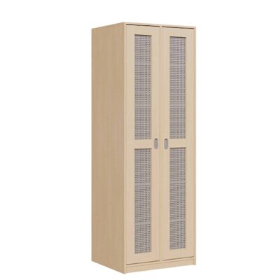 Bettzeugschrank mit Lochblechtüren - Tiefe: 67 cm