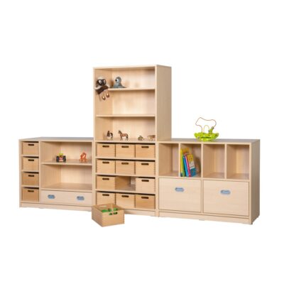 "THEO" Regalsystem mit Materialschrank mit Materialkästen und Dekorschüben