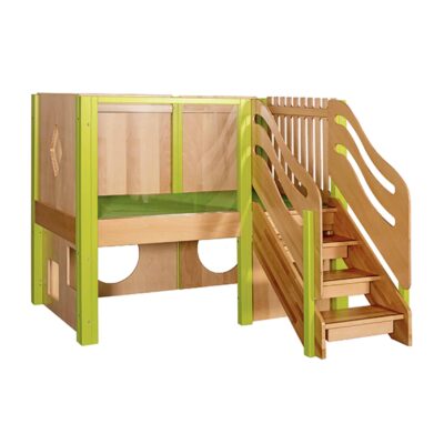 Kleine Spielburg mit Treppe und Spielhöhle