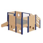 Kleine Spielburg mit Plattform, Rutsche und Treppe - SBK2401B