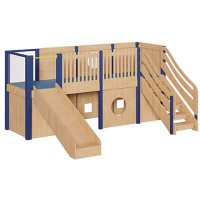 Mittlere Spielburg mit Treppe und Rutsche