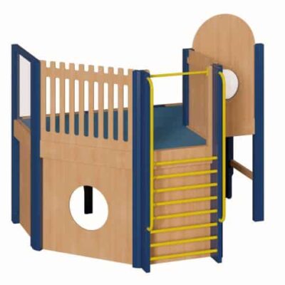 Mittlere Spielburg mit Sprossenwand