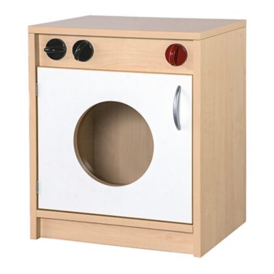 Puppenwaschmaschine mit rundem Acrylglasfenster