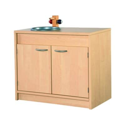 Spielspülenschrank mit Türen und Spülbecken