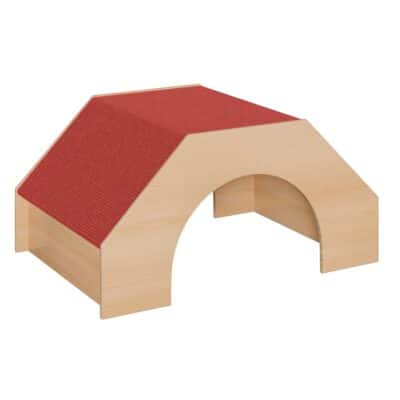 Spielpodest großer Tunnel mit Tretford-Teppich