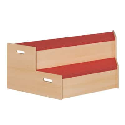 Spielpodest "Stufenpodest Trapez", mit Teppichbelag