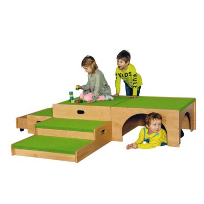 Podestlandschaft, 5-teilig mit Stufenpodest und Tunnel