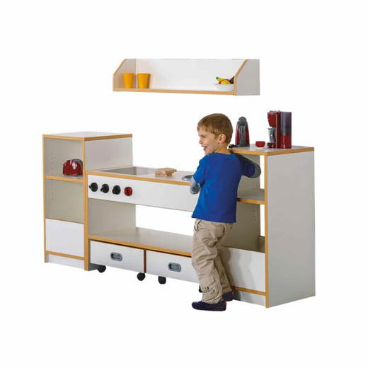 FRS K30-1 „MILENA“ Regalsystem mit Spielküche und 2 Türmen und Hängeregal - FRS K30 1