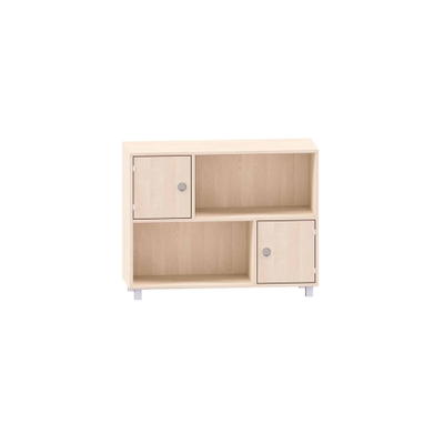 Sideboard mit 2 Türen Diagonal zueinander und 2 mittelgroße Fächer links und rechts