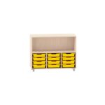 Sideboard mit einem Boden, 12 kleinen ABS-Boxen unten, oberes Fach frei - MKS085
