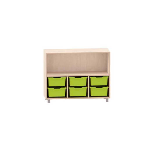 MKS089 Sideboard mit einem Boden, 6 ABS-Boxen unten, oberes Fach frei - MKS089