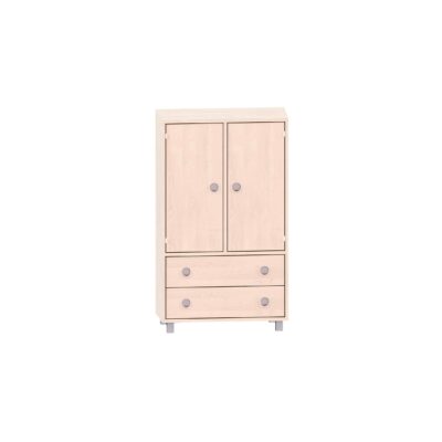 Schrank mit einem Boden, oben 2 Türen und unten 2 Schubkästen