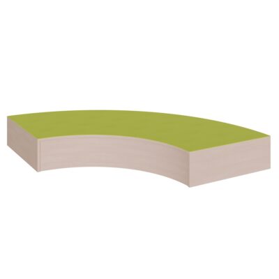 Viertelkreisbogen-Podest mit Linoleum-Deckplatte