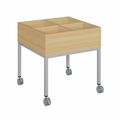 Büchertrog mit Stahlgestell