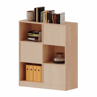 Raumteiler Regal - 6 Fächer diagonal wechselseitig - Serie evo180