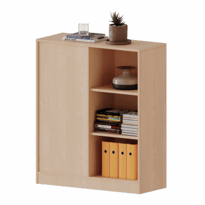 Raumteiler Regal - 6 Fächer wechselseitig angeordnet - Serie evo180