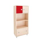 Sideboard mit einem Boden, oben links und rechts Türen, Mitte freies Fach und unten zwei Schubkästen - regalemitschubkaesten