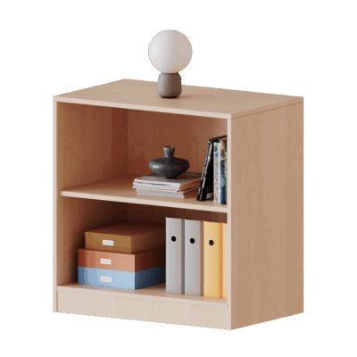 Regal mit Sockel, 2 Ordnerhöhen - Serie evo 180