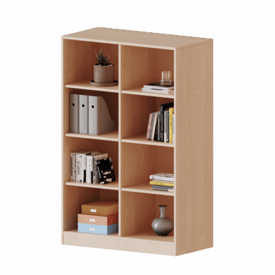 Regal mit Sockel und Mittelwand, 4 Ordnerhöhen - Serie evo 180