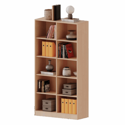 Regal mit Sockel und Mittelwand, 5 Ordnerhöhen - Serie evo 180