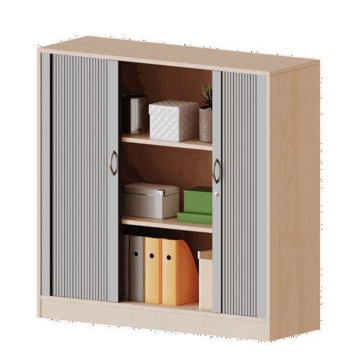 Schrank mit Rollo, 3 Ordnerhöhen – Serie evo180 - rolloschrank3oh
