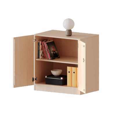 Schrank mit zwei Türen, 2 Ordnerhöhen – Serie evo 180