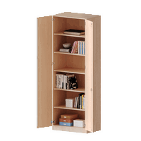 Schrank mit zwei Türen, 6 Ordnerhöhen – Serie evo 180