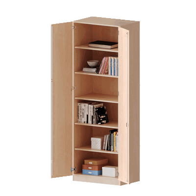 Schrank mit zwei Türen, 6 Ordnerhöhen – Serie evo 180