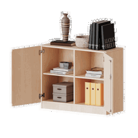 Schrank mit zwei Türen und Mittelwand, 2 Ordnerhöhen – Serie evo 180
