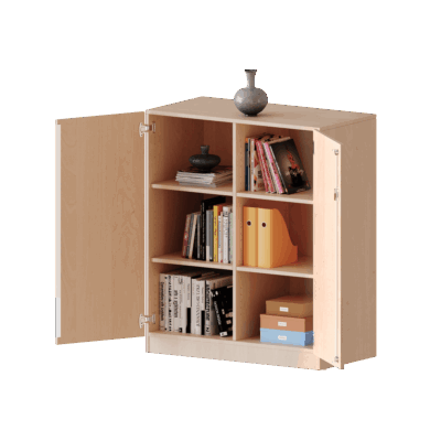 Schrank mit zwei Türen und Mittelwand, 3 Ordnerhöhen – Serie evo 180